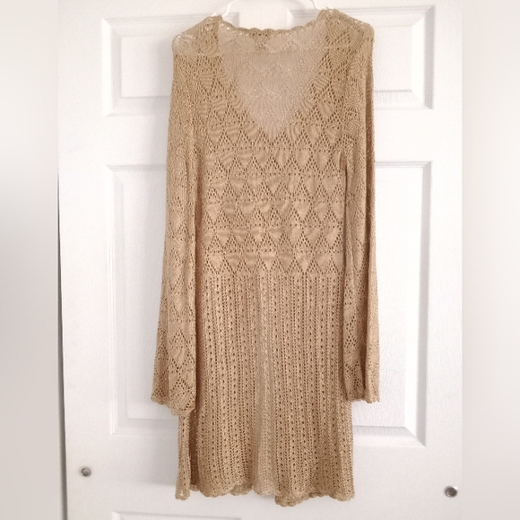 #439Uniform by John Paul Richard button down crochet cardigan. Size: X-Large - Picture 6 of 7